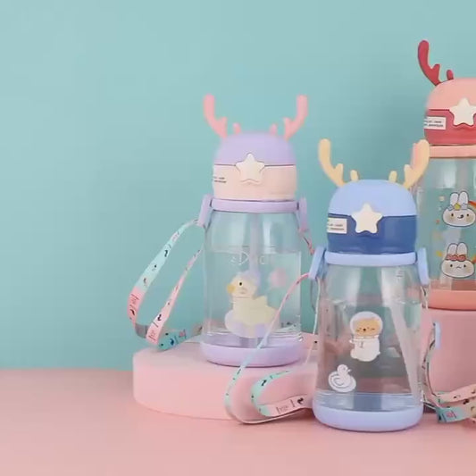 Cute Deer Cartoon Kids Water Bottle